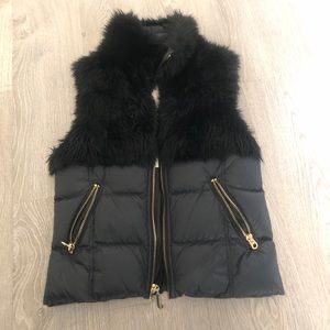 Juicy Couture Puffer Vest with Faux Fur Size L